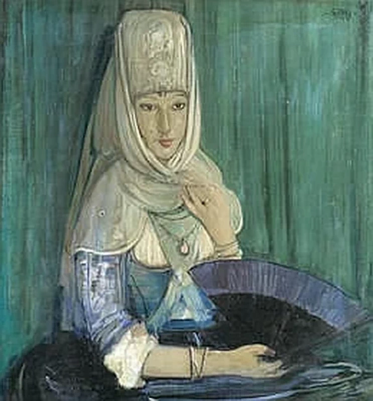 Ritratto di signora in blu